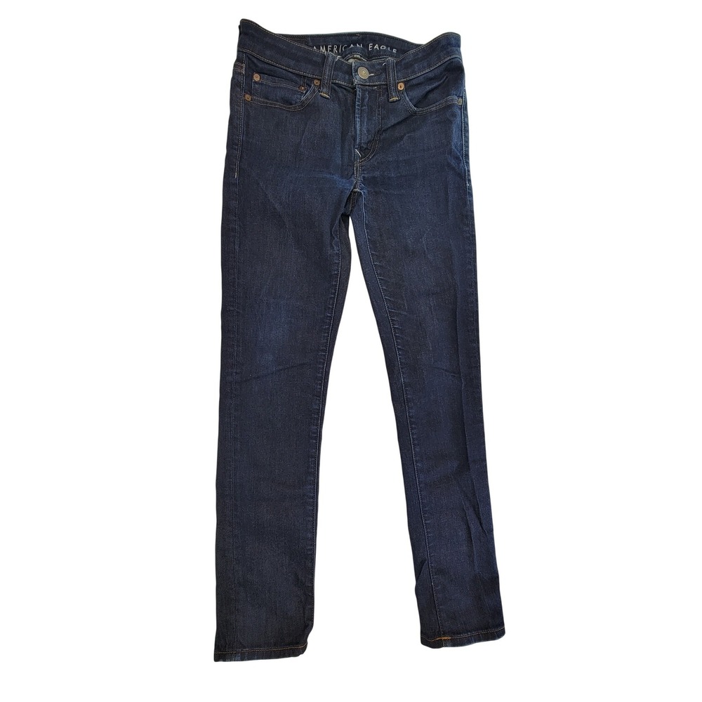 American Eagle Men Jeans Dark Wash Skinny Stretch Denim Pants Size 28x30
